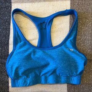 Champions sports bra, padded blue sport bra size S